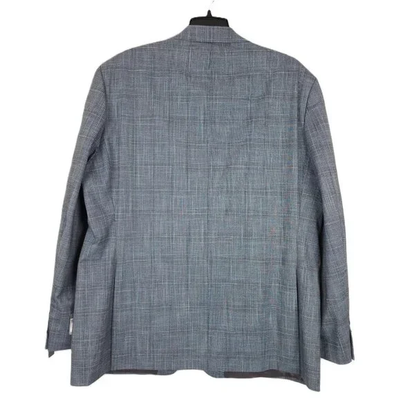 Michael Kors Men's Modern-Fit Stretch Sport Coat Grey Plaid 36S $295 B4HP